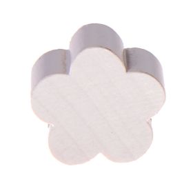 Motivperle/Holzperle Blume 'hellgrau' 849 auf Lager